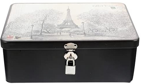 Kichvoe Schlüssel Aufbewahrungsbox Aus Weißblech Mit Schloss Und Deckel Kleine Metalldose Für Schmuck Haaraccessoires Und Kleine Gegenstände Als Geschenkbox Oder Erinnerungsbox