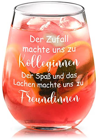 Joymaking Abschiedsgeschenk für Kollegen – Der Zufall Machte Uns zu Kolleginnen – 450 ml Weinglas Dankeschön Geschenke für Abschied Kollegen Mitarbeiter zum Jobwechsel Neuen Job