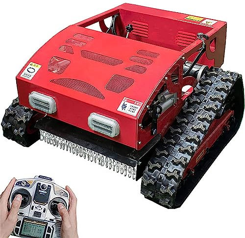 FURLOU Gasoline Mower, Robot Lawnmower Set, Four Sroke Gasoline Lawn Mower with Remote Control, 7.5HP Crawler mower Climbs up to 45° incline, for Farm, Home Garden, Orchard