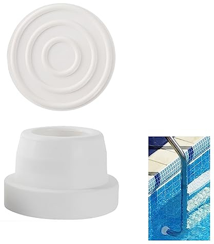 Poolleiter Gummipuffer Schwimmbadleiter Stoßfängerschutz aus Gummi 2 Stück Gummistopfen Stoßstange Ersatz Sicherheitsschutz Schwimmbadzubehör für Poolleitern im Boden (2 Stück)