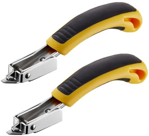 HREDZEO Klammerentferner,2 Pcs Heftklammerabzieher Nagelzieher mit Gummigriffböden Schnellentferner zum Entfernen von Klammern