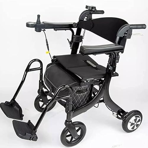 Andador Con Andador Eléctrico, Scooter Para Ancianos Silla De Ruedas Eléctrica Plegable Silla De Ruedas Liviana Carro Con Batería De Litio Para Ancianos (Size : 10A battery life of 25KM)