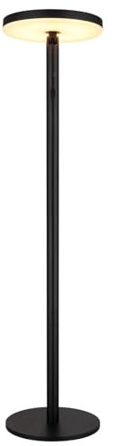 bmf-versand® Stehlampe mit Akku kabellos Outdoor und Indoor - Solarlampe Terrasse Stehend Alu - Außen Stehleuchte Solar - Solarleuchte Dimmbar kaltweiß bis warmweiß - Touchdimmer USB