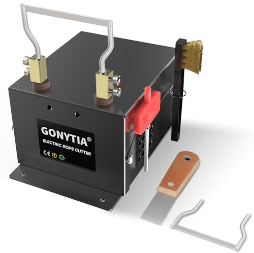 GONYTIA 60W Electric Rope Cutter, Bench Hot Knife Cutting Tool, Thermal Hot Blade with Replacement Blades for Fabric Nylon Webbing Belting Ribbon Braid