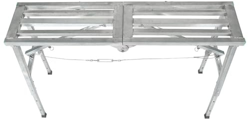 Plataforma de Trabajo de Aluminio Plegable Ajustable Banco de Escalera de Andamio para Pintura de Pared Alta, Reparación, Decoración RV