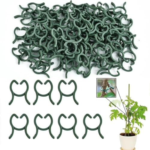 Isheurg Pflanzenclips,100 Stück Pflanzenklammern Klein,Wiederverwendbar Tomatenpflanzen Clips für Gemüse Und Obst, Ideal Für Gartenarbeit Und Professionelle Pflanzenpflege