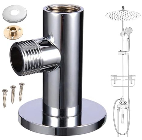 Gomito per Doccia a Mano - Uscita Acqua Doccia - Racordo Idrico Sostitutivo Antiperdita, Connettore Compatto