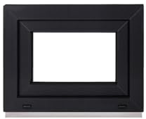 Framex Kellerfenster Kleines Fenster Innen Weiß/Außen Anthrazit Breite x Höhe 60 x 45 cm (600 x 450 mm) 2-fach (32 mm) Dreh Kipp DIN Links