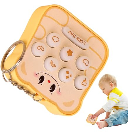 Fidget Mole Keychain for Kids - Pop Bubble Charm, Mini Playful Decoration, Engaging Stress Release Gadget, Flexible Silicone Sensory Piece | Interaktiv leksakscharm för barnfest