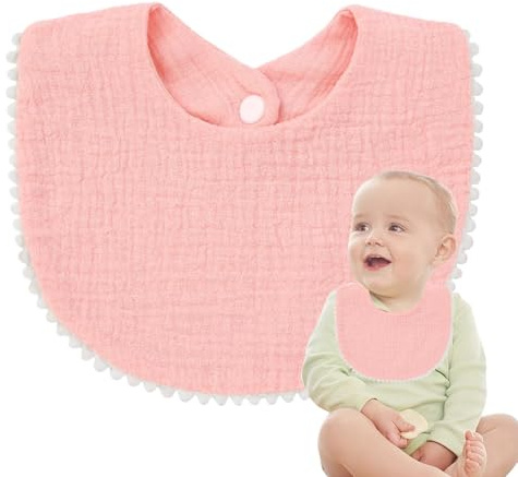 Generisk muslin-dregelhaklapp, haklapp | mjuk bandana dregelhaklapp för barn andas utfodringsduk för dagis, dagis, dagis, ROSA, Siehe Beschreibung