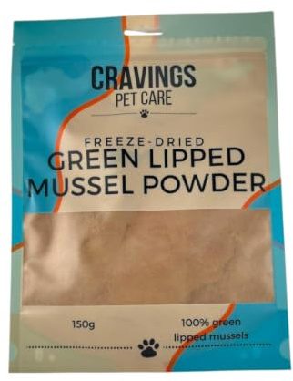 Cravings Pet Care Green Lipped Mussel Powder | Freeze-Dried Food Topper Powder for Cats & Dogs | 100% Green Lipped Mussel | 150g