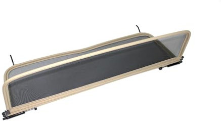GermanTuningParts Déflecteur de Vent pour Renault Megane 2 (2004-2011) - Pliable - avec Fermeture Rapide - Beige | Filet Anti-Remous Coupe | Déflecteur d'air