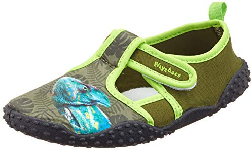 Playshoes UV-Schutz Badeschuhe Chamäleon, Unisex-Kinder Aqua Schuhe, Grün (Oliv 34), 22/23 EU (6 Child UK)