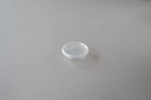 500 Stück Dressing Becher mit Deckel, 50 ml rund transparent Dressingbecher Soßenbecher Dressingschale Degustationsbecher Feinkostbecher Verpackungsbecher Portionsbecher Buttercup Dip Becher