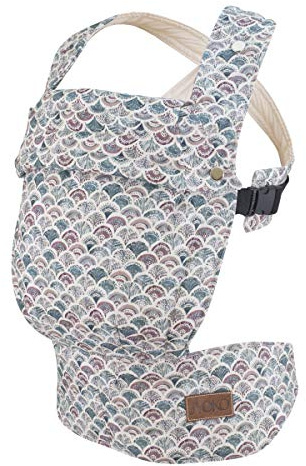 JYOKO Ergonomischer Babytragerucksack, Babytrage, Fleckenabweisend und Atmungsaktiv, aus 100 % Allergikerfreundlicher Baumwolle (Babytrage, Shimabara)
