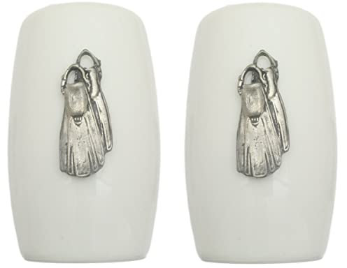 Flipper China Salt and Pepper Shakers Cruet Set Modern White CSP 132