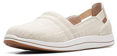 Clarks CloudSteppers Women's Breeze Step II Loafer, Natural Interest, 7.5 Medium US