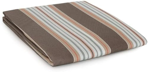 Corredocasa Tenda da Sole per Balcone a Righe Strette con Anelli per Esterno in Tessuto Resistente Che Protegge dai Raggi Solari (Marrone, 300x300 cm)