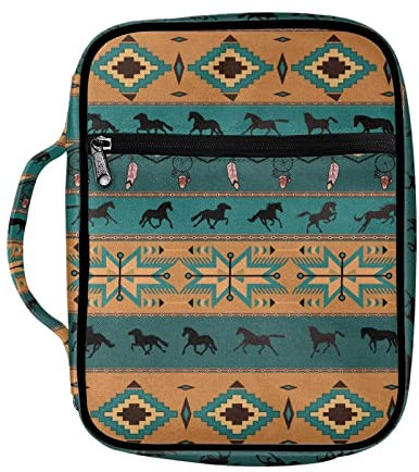 Howilath Traditionelle ethnische Tribal-Pferde-Bibeltasche, langlebige Bibeltasche, tragbare Bibeltasche für Erwachsene, Unisex