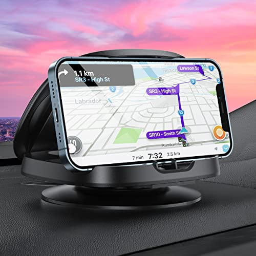 Handyhalterung Auto, 360° Drehbar Handy Halterung Auto, Armaturenbrett Auto Handyhalterung Mit Klebesockel, KFZ Handyhalter Auto für iPhone 16/15/14/13/12 Pro Max/12/XS/8, Samsung Galaxy, Smartphone