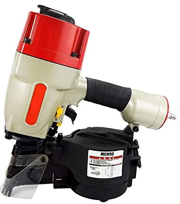 YZACK Herramienta neumática Industrial MCN55 MCN70 MCN80 MCN90, clavadora de Bobina neumática, Pistola de Clavos for enmarcar paletas (Color : MCN55, Size : Type)
