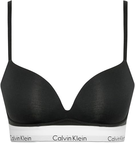 Calvin Klein Women’s Push Up Plunge Underwire Bra, Black (Black), 36B