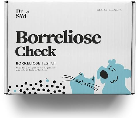 Dr. SAM Borreliose Check für Hunde und Katzen, Zeckentest für zuhause, Labortest auf Borreliose Erreger, einfache Anwendung, schnelles Ergebnis, inkl. Tierarzt Empfehlung
