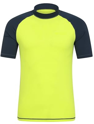 Mountain Warehouse UV-Rash Guard für Herren – Leichtes, Schnell Trocknendes und Dehnbares T-Shirt mit USF 50+ und Flachnähten – Für Frühling, Sommer, Strand, Schwimmen Gelb Large
