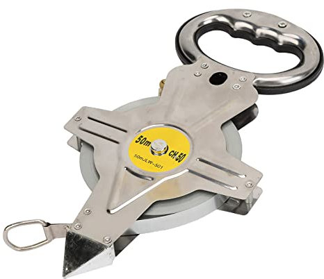 Wakects 50M Stainless Steel Tape Measure, Open Tape Measure, Retractable Metric Tape Measure Construction Surveying Tool, WAKECTSGS3NPYZE6H