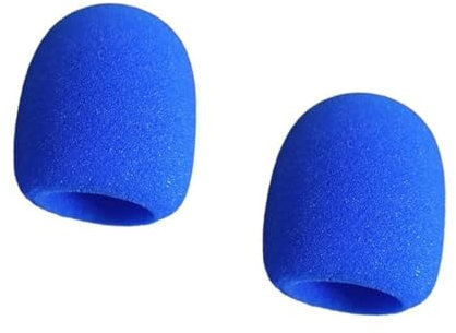 cyclingcolors 2X popschutz kompatibel mit Blue yeti mikrofon mikro Filter Schaumstoff Windschutz, blau