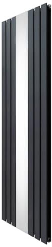 Radiador Plano con Espejo | 1800 mm x 565 mm | Gris Antracita | Doble Columna | Acero al Carbono | Kit Fijación con Soportes y Cepillo de Limpieza GRATIS | Garantía 15 años | Calefacción, Estufa