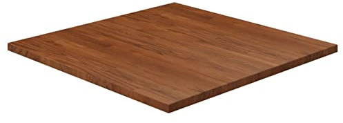 ZEYUAN Tischplatte, Schreibtischplatte, Arbeitsplatte, Waschtischplatte, Bürotischplatte, Quadratisch Dunkelbraun 80x80x2,5cm Eiche Behandelt