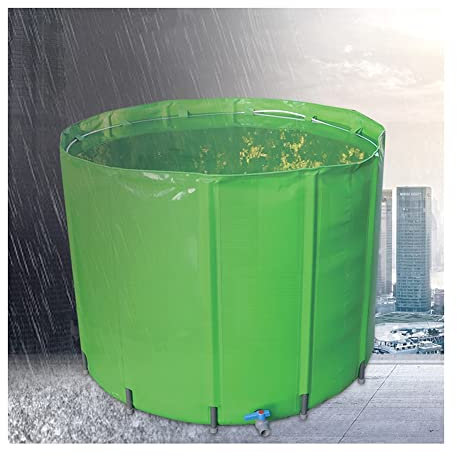 CXJGCRDM Water Tank,Collapsible Rain Barrels, Water Container With Tap Portable Emergency Water Storage Tank Foldable Raintrap Diverter Water Bladder with Filter Mesh Rain Water Collection Storage Ta