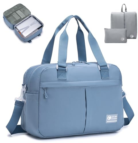 SPAHER Expanderbar Resväska Handbagageväska 40x30x15 Handbagage 40x30x25 Eurowings Kabinväska Duffelväska Carry on Väska Overnight Kvinnor Sjukhusväska Weekendväska Moderskapsväska med Skoväska