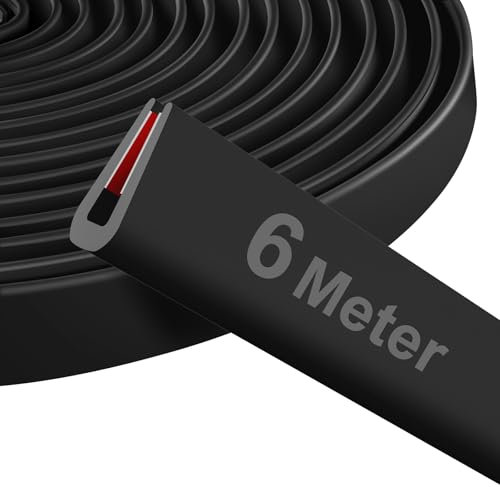 Samamoca 6m Kantenschutzprofil Gummi U-Profil Selbstklebend,flexibel Gummidichtung selbstklebend für Autotüren, Fensterdichtung,Türdichtung Gummi,Haustür & Bleche,schützt vor Wasser & Kratzern (1.6mm)