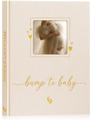 Lanpn Graviditetsdagbok för blivande mamma, Gravidbok vecka för vecka, Graviditetsagenda 9 månader, Album med minnen från förlossning, foton och ultraljud av bebis, Present till gravida, 156 Sidor