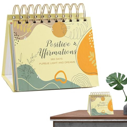 Calendario De Escritorio Con Citas Inspiradoras – Expositor Diario Con Afirmaciones Inspiradoras, Calendario De Mesa 2025 Plegable | Decoración Con Soporte Con Mensajes Inspiradores, Regalo De Bienest