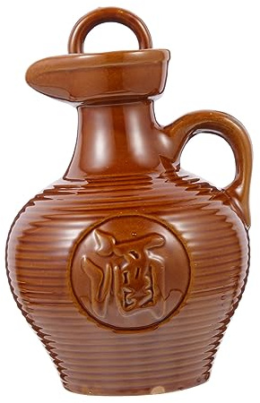 Didiseaon Ceramic Hip Flask Wine Pot for Restaurant Home Supply Handle Serving Wine Container Capacity Made of Ceramic Material for Outdoor Gatherings and Home Use