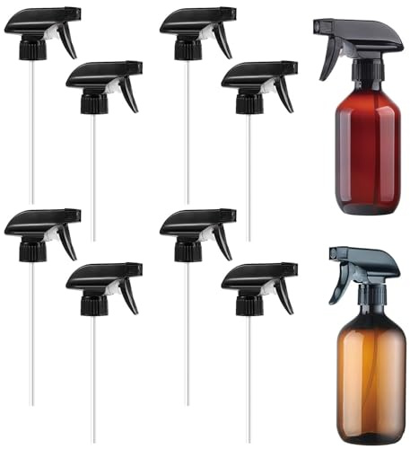DtgEcd 8pcs Spray Nozzle for Bottle Replacement Spray Tops for Bottles with Mist Stream Sprayer Fit 28-410 16oz/32oz Bottles, Spray Nozzle for Home Kitchen Garden Office