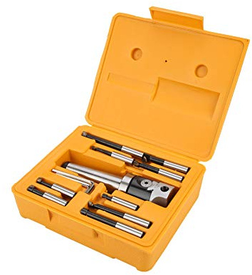 Bohr Fräsmaschine Metall MT4- Arbor Adapter, Ausbohrkopf 50mm, 9pcs 12mm Bohrstange Set - Hochwertiger Stahl, Langlebig, Ideal für Drehmaschine CNC Bearbeitung