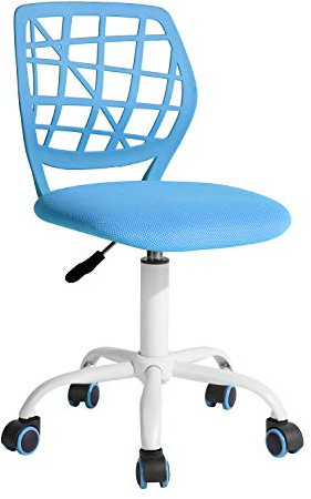FurnitureR Bunter Schreibtischstuhl, moderner höhenverstellbarer Computerstuhl ohne Armlehnen, ergonomischer Drehstuhl für Kinderzimmer und Home Office