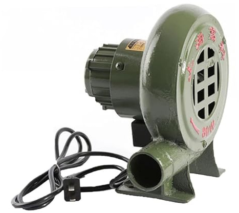 JOUFNING Ventilatore Elettrico per Barbecue da Esterno, Soffiatore Elettrico per Fucina da Fabbro 110 V/220 V, Soffiatore Centrifugo per Barbecue, Accenditore per Camino A Carbone(60W)