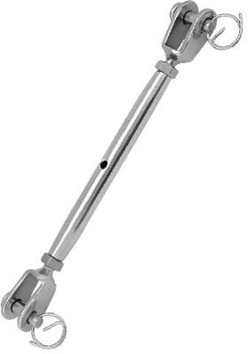 ANGGREK Ridoir à Chape, Ridoir en Acier Inoxydable, Corps fermé à Chape pour la Voile et la Navigation de Plaisance, Tension Réglable pour Cordages et Câbles, Différentes Tailles (M8)