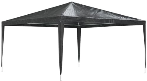 Tonnelle de Jardin, Tente de Réception Pavillon Barnum de Jardin Professionnelle 4x4 m Anthracite 90 g/m²