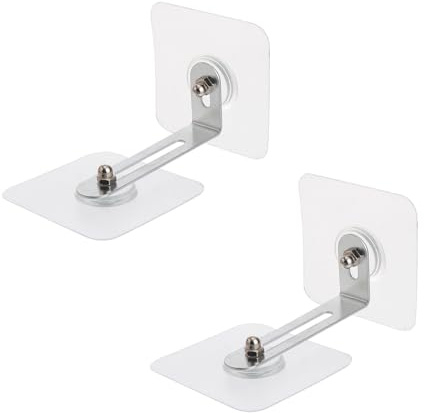 Kippsicherung für Möbel ohne Bohren, 2 Satz, Eisen Acryl Silber | Möbelanker und Schubladen, Kindersicher im Haushalt, Glatte Oberfläche, Fest an Wand