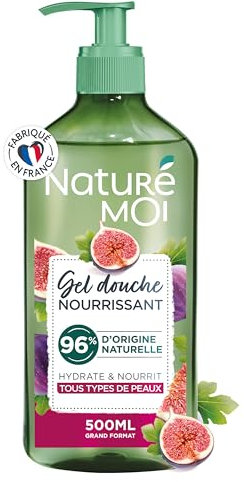 Naturé Moi - Gel Douche Nourrissant - Hydrate et Nourrit - Tous Types de Peaux - Figue Bio - 96% d'Origine Naturelle - 500 ml - Fabriqué en France
