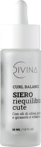 Siero Riequilibrante cute con estratti naturali per capelli mossi, ricci, super-ricci, afro Curl Balance di DIVINA BLK (30ml)