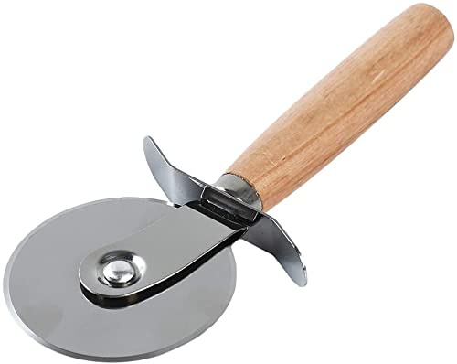 Pizza Cutter Stainless Steel Pizza Hob Pizza Wheel Cutter Wooden Handle Crisp Pizza Nice and Fashion