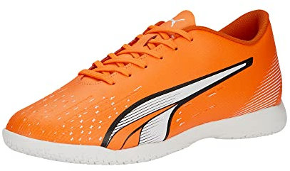 Puma Men's Ultra Play Indoor Training Soccer Shoes Ultra Orange/White/Blue Glimmer - 10722701