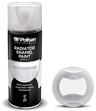 Polisan Spray Paint | White Enamel Paint | Perfect for Radiator, Sink, Bathtub, Refrigerator, Washing Machine| 400ml | RAL 9010 | Single Pack
